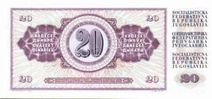 Jugoszlávia 1974. 20D + 1978. 10D T:I