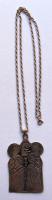 cca 1940 "The Metropolitan Museum of Art" jelzéssel ellátott kézzel készített ezüst (Ag) medál lánccal 37,2 gr