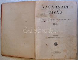A Vasárnapi Újság 1918-as évfolyama keménykötésben (gerinc sérült, de egyébként nagyon jó állapotban...