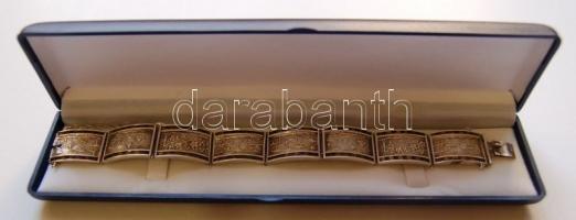 Glídes ezüst (Ag) karkötő keleti mintákkal 28,8 gr dobozban