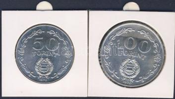 1970. 50Ft Ag + 100Ft Ag "Felszabadulás" pár T:1