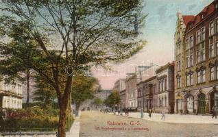 Katowice Fryderykowska street with hairdresser´s shop (Rb)
