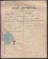 1884 Joghallgató leckekönyvének másolata számos híres jogtudós saját kezű aláírásával Wenzel, Pulszky Ágost és mások