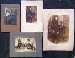 cca 1900 4 db nagyméretű tabló: Pestújhelyi ált. isk. tabló + katonai + postatiszti