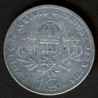 Ausztria 1908. 1K Ag "Jubileum" T:3