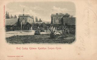 Szepesújvár the castle of Count Kálmán Csáky