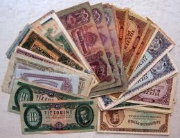 77db-ból álló magyar papírpénz tétel, köztük korona, pengő és forint bankjegyek T:II,III,IV