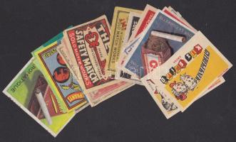 22 db régi magyar és külföldi gyufacímke