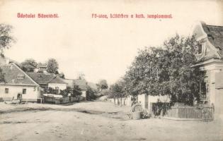 Süvete main street with Catholic church
