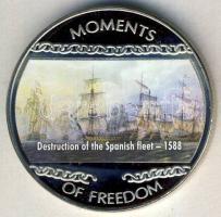 Libéria 2004. 10$ "Szabadság pillanatai-Spanyol flotta megsemmisítése" multicolor T:PP