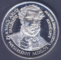 1988. MÉE  Wesselényi  Miklós  a Nagy árvíz emlékére / Pesti Árvíz 1838 Ag emlékérem T:PP
