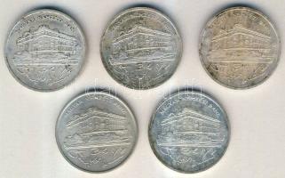 1992. 200Ft "MNB" Ag (4x) + 1993. 200Ft "MNB" Ag T:1,2,2-