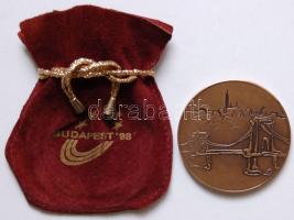 1998. "Atlétika Európa Bajnokság-Budapest Br emlékérem T:1 bőrszütyőben / European Championships in Athletics-Budapest 1998. Br medal in leather pouch T:1