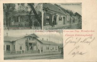 1899 Fehértemplom with railway station, shooting hall and the press of J. Wunder