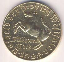 Németország-Westfalen 5 000 000 M nagyalaku aranyozott tombak szükségpénz "Minister vom Stein&q...