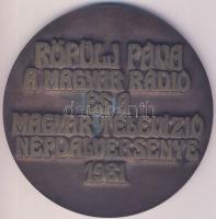 1981. "Röpülj Páva- A magyar Rádió és a Magyar Televízió Népdalversenye" nagyalakú Br emlékplakett 12cm