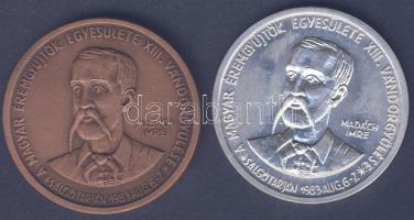1983. "MÉE-Madách Imre" érempár matt Br + Ag 34,67g T:BU