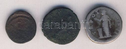 Római Császárság HADRIANUS 117-138. 3db klf érme közte Denar Ag T:vegyes