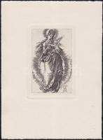 Albrecht Dürer Madonna rézkarc - A Berlini Állami Nyomda reprodukciója 18x25 cm