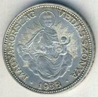 1933. 2P Ag "Madonna" T:2- apró ph.