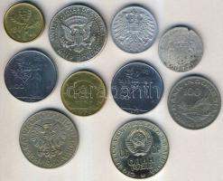 Kis világpénz tétel: Románia 1942. 200L Ag + Ausztria 1957. 1S + Lengyelország 1960. 10Zl + USA 1967...