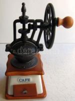 Különleges öntöttvas-porcelán-fa kávédaráló / coffee-grinder