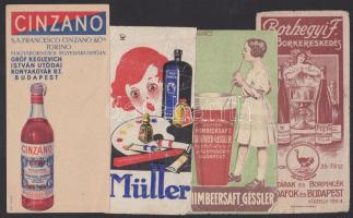 cca 1930 4 db számolócédula vegyes minőségben / counting slip mixed quality