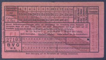 1929 Berlin villamosjegy + hozzá adott, étteremben beváltható bón / Berlin tram ticket + voucher for Restaurant