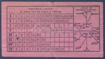 1929 Berlin villamosjegy + hozzá adott, étteremben beváltható bón / Berlin tram ticket + voucher for...