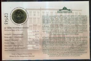 2003. 20Ft "Deák" Első napi veret eredeti tokban. Csak 12 000 darab! T: BU