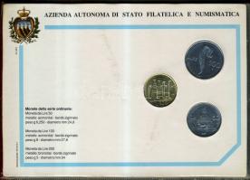 San Marino 1987 50L-200L forgalmi sor 3 db filatelista díszcsomagolásban 3 bélyeggel