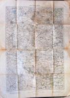 cca 1910 Békéscsaba és környéke katonai térkép 50x70 cm