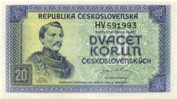 Csehszlovákia 1944-45. 27db-ból álló "SPECIMEN" és forgalmi bankjegy gyűjtemény: 1K (2x) 2...