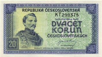Csehszlovákia 1944-45. 27db-ból álló "SPECIMEN" és forgalmi bankjegy gyűjtemény: 1K (2x) 2...
