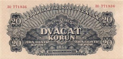 Csehszlovákia 1944-45. 27db-ból álló "SPECIMEN" és forgalmi bankjegy gyűjtemény: 1K (2x) 2...