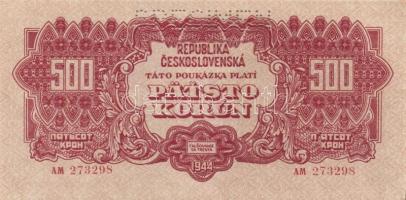 Csehszlovákia 1944-45. 27db-ból álló "SPECIMEN" és forgalmi bankjegy gyűjtemény: 1K (2x) 2...