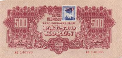 Csehszlovákia 1944-45. 27db-ból álló "SPECIMEN" és forgalmi bankjegy gyűjtemény: 1K (2x) 2...