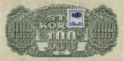 Csehszlovákia 1944-45. 27db-ból álló "SPECIMEN" és forgalmi bankjegy gyűjtemény: 1K (2x) 2...