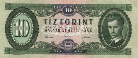 1962. 10Ft T:II ferde előlapi nyomat