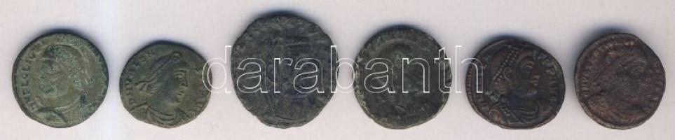 Római Császárság 6db klf érme több uralkodótól közte szebb állapotú darabokkal T:vegyes