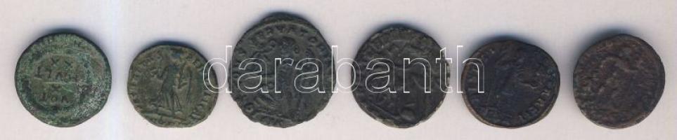 Római Császárság 6db klf érme több uralkodótól közte szebb állapotú darabokkal T:vegyes