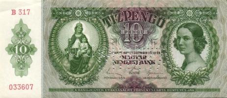 1936. 10P "MINTA" perforációval, normál számozás T:I-