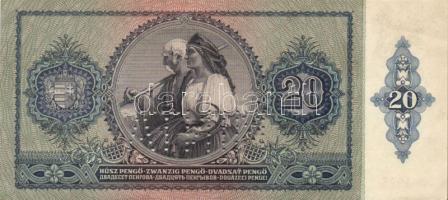 1941. 20P "MINTA" perforációval, normál számozás T:I- (kis sarokránc)