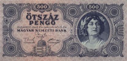 1945. 500P (2x) egymást követő sorszámmal T:II+