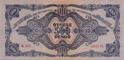 1945. 500P (2x) egymást követő sorszámmal T:II+