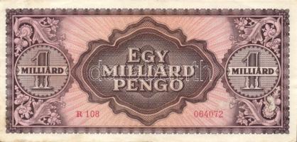 1946. 1000.000.000P (2x) egymást követő sorszámmal T:II,II-