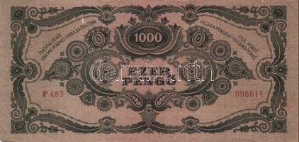 1945. 1000P (5x) egymást követő sorszámmal, egy ugrás köztük T:II(egyikük T:III sarka hiányos)