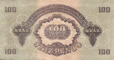 1944. "V. H." 100P (3x) T:II+ hajtatlanok!