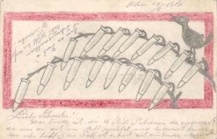 Hand-crafted Military Christmas greeting card