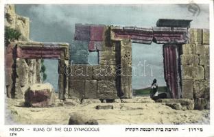 1953 Meron, ruins of the old synagogue